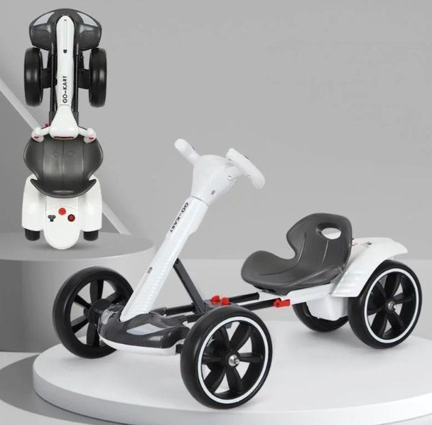 Дитячий електрокарт з пультом керування Spoko SP-V17 6V4,5 білий (42412107) 42412107 фото